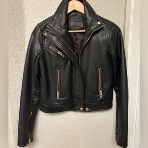 Black Leather moto jacket